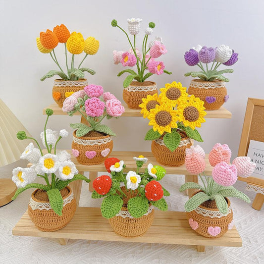 Handmade Crochet Sunflower Bouquet