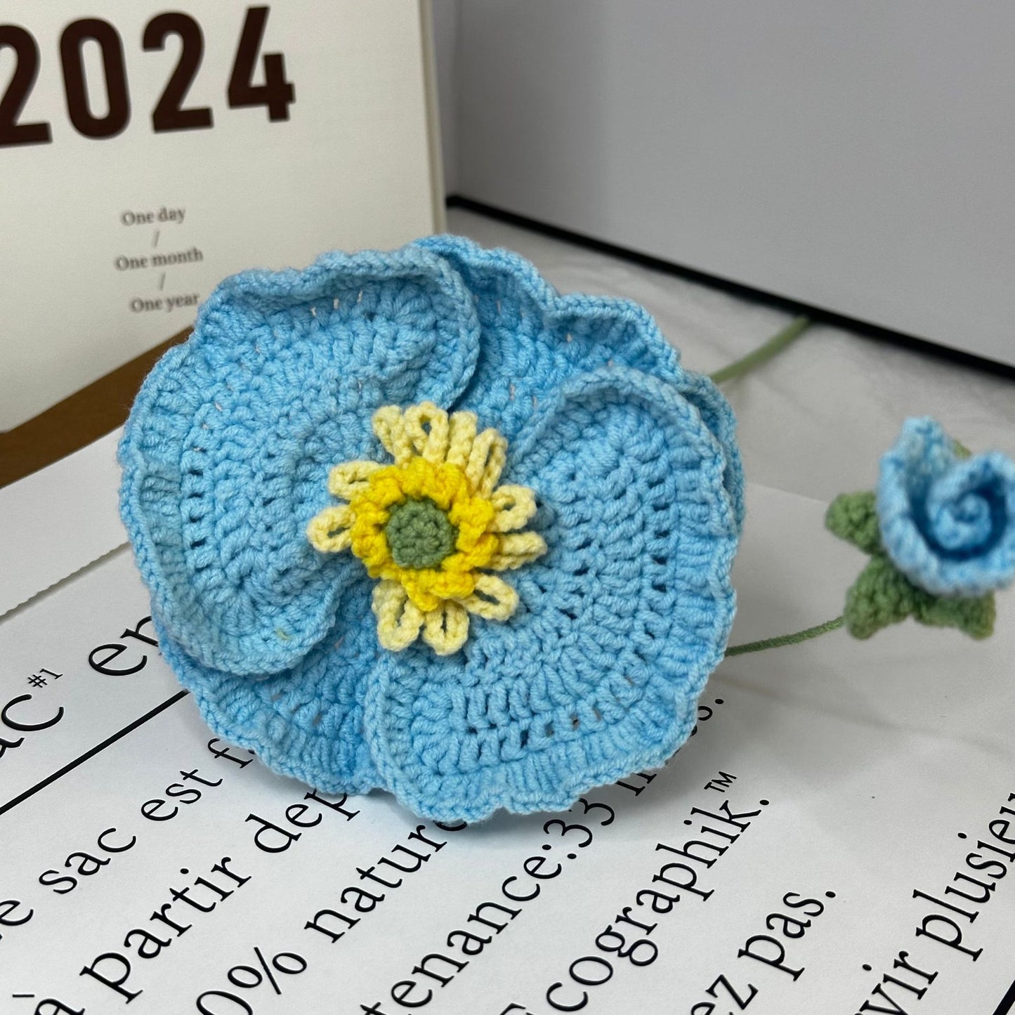 Handmade Crochet Skirt-Edge Poppy Flowers