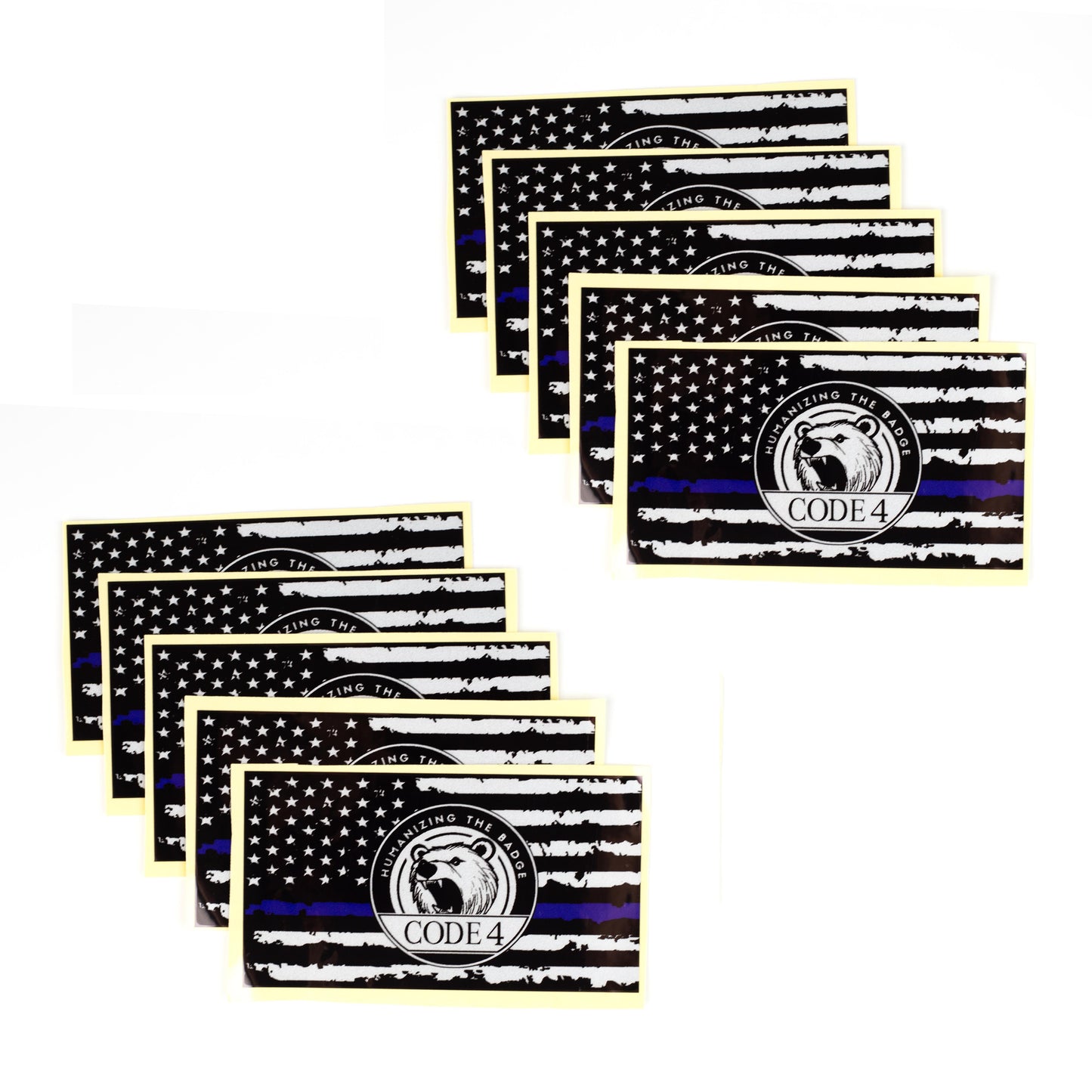 American Blue Line Sticker - Car and Laptop Decal