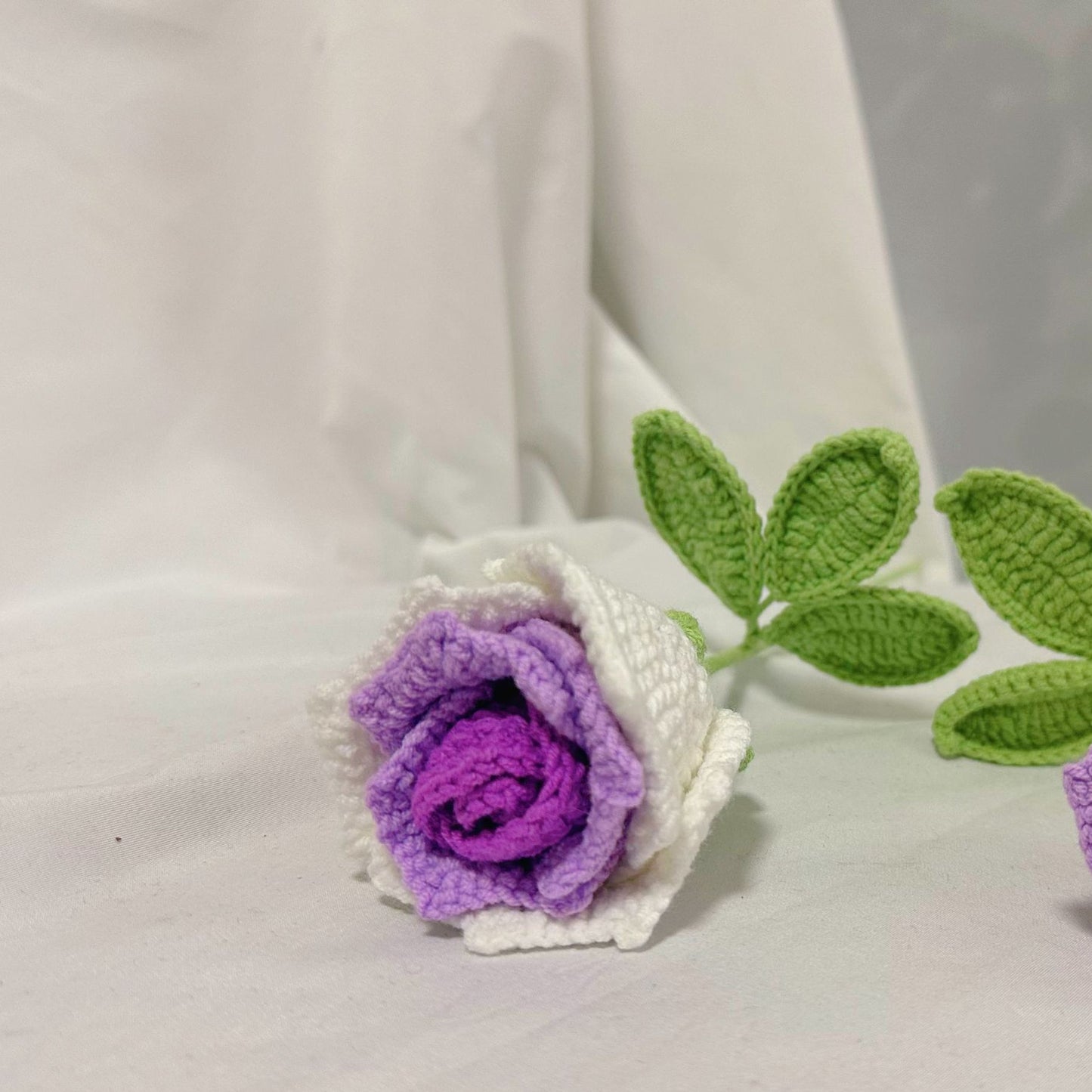 Handmade Crochet Rose in Wine Glass – Elegant Yarn Flower for Gifts & Home Decor