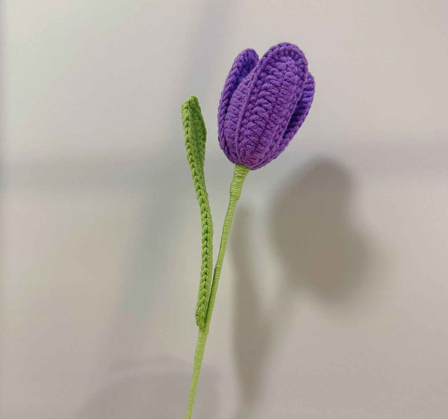 Handmade Crochet Petal Tulip Bouquet – Knitted Yarn Potted Flowers for Home Decor & Gifts