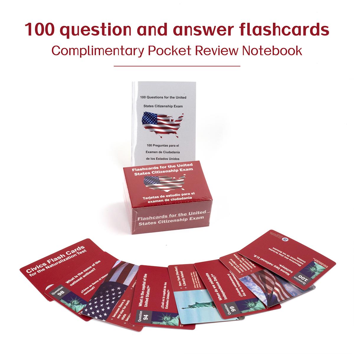 U.S. Citizenship Test Flash Cards (English/Spanish)