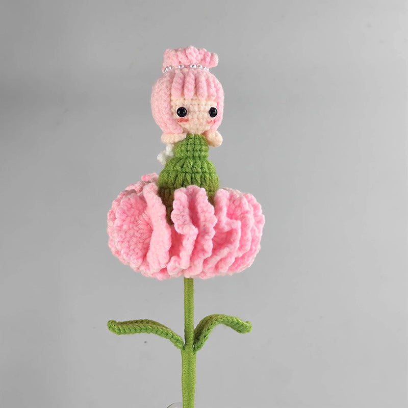 Handcrafted Crochet Carnation Flower Bouquet – Home Decor & Gift for Moms, Teachers, and Friends