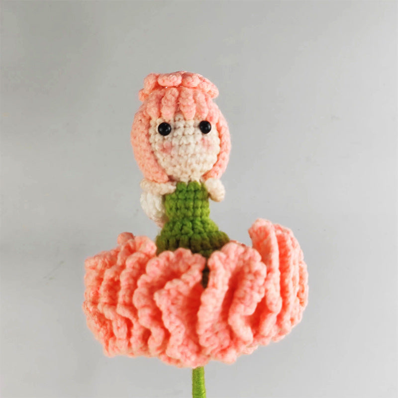 Handcrafted Crochet Carnation Flower Bouquet – Home Decor & Gift for Moms, Teachers, and Friends