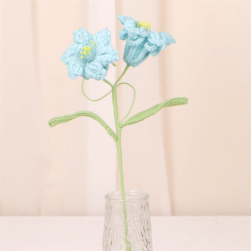 Handmade Crochet Daffodil Bouquet – Multi-Stem Knitted Yarn Flowers for Home Decor & Gifts