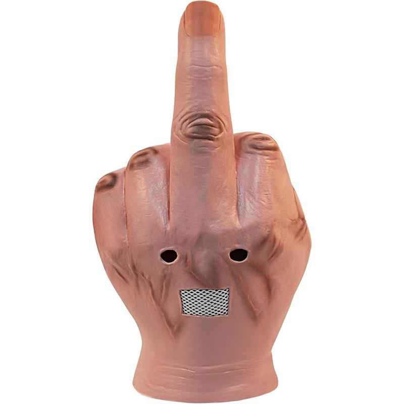 Middle Finger Funny Head Mask