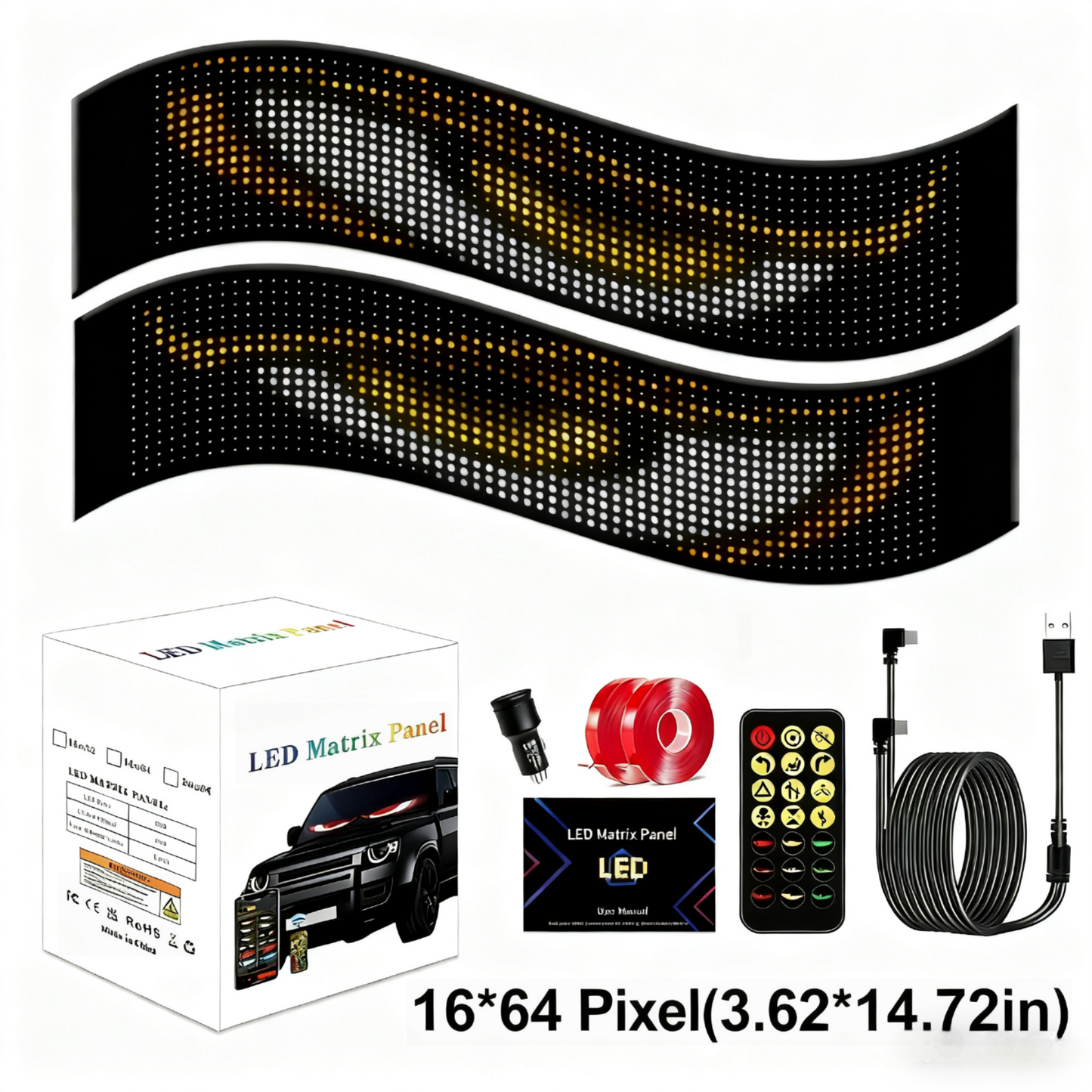 LED Flexible Screen Sticker for Cars and Trucks