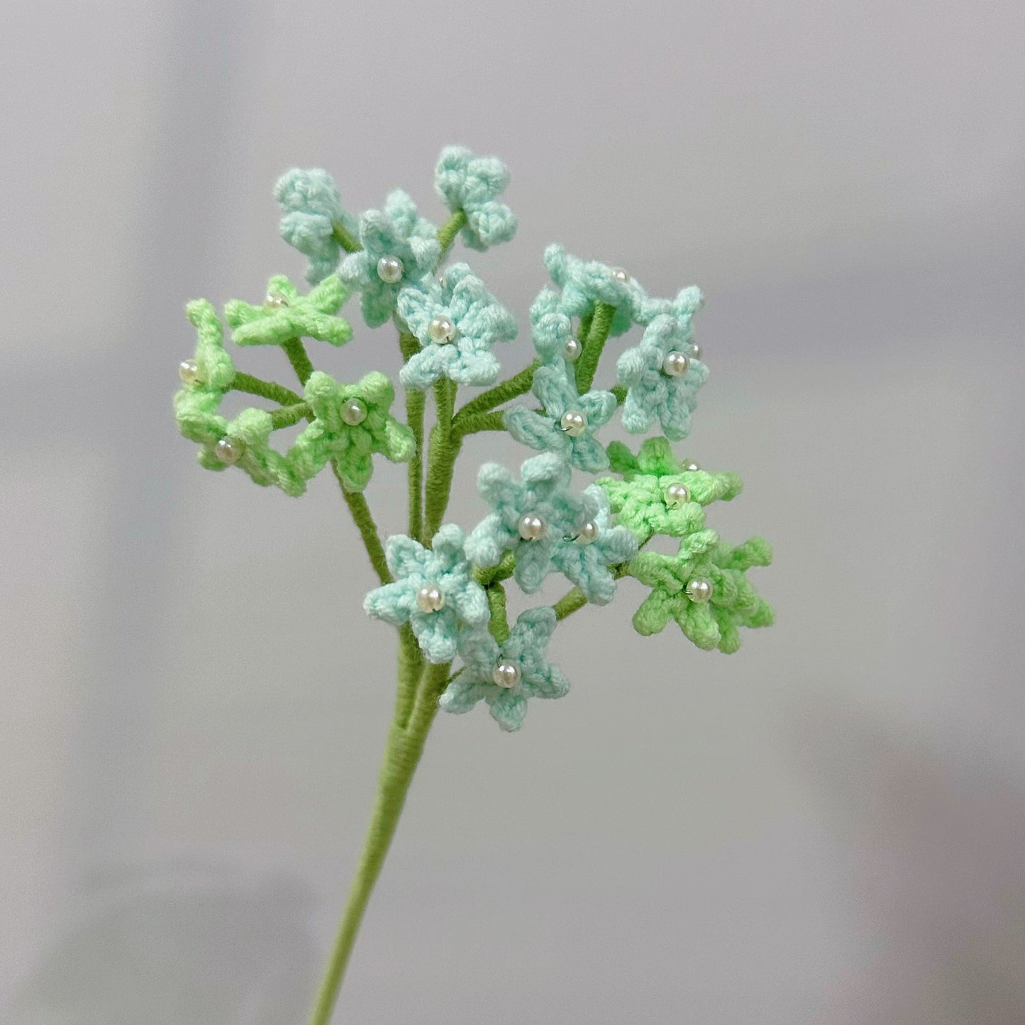 Handmade Crochet Baby’s Breath Bouquet – Knitted Yarn Floral Filler for Gifts & Home Decor