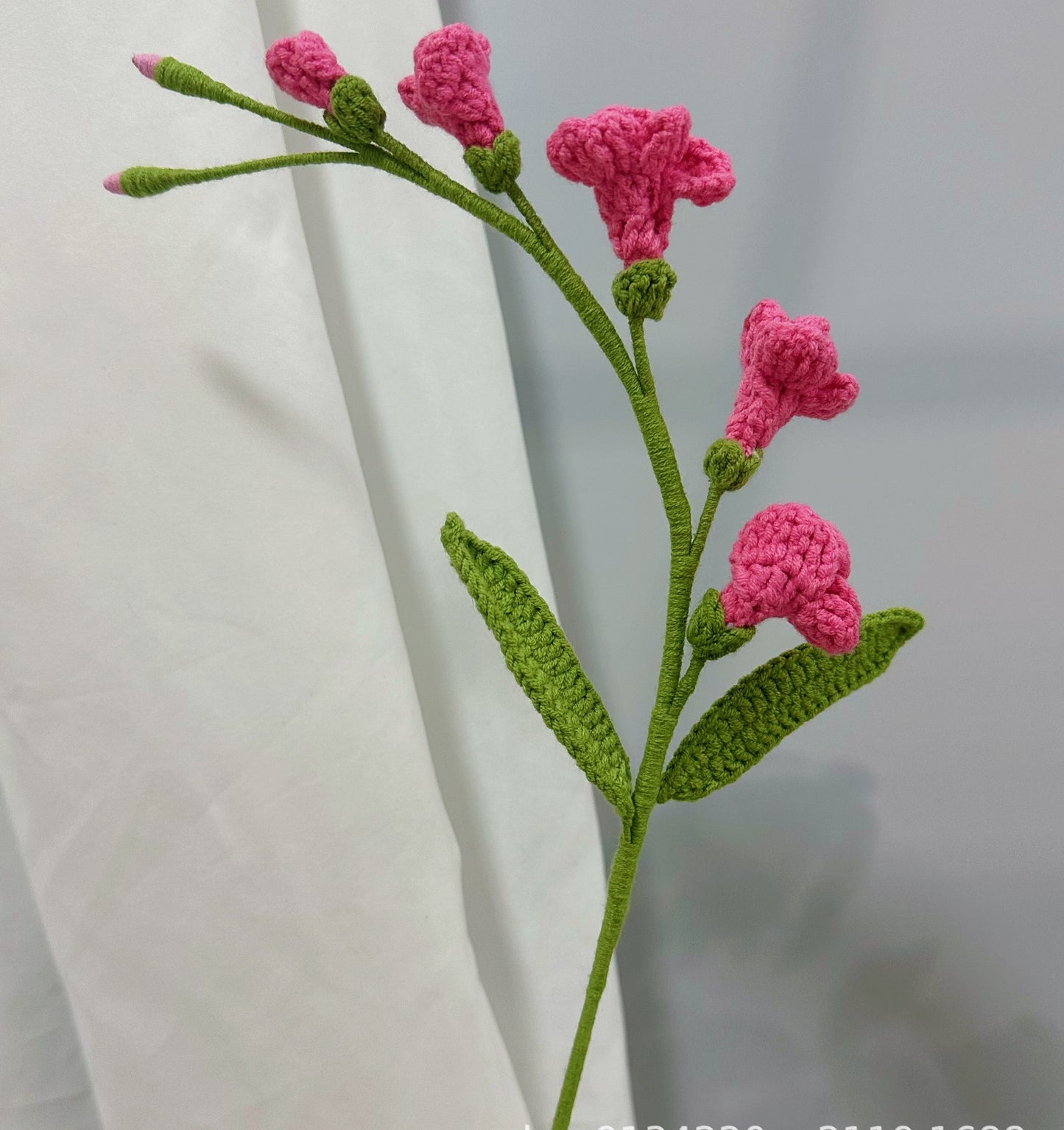Handmade Crochet Freesia Bouquet – Knitted Yarn Flowers for Gifts & Home Decor