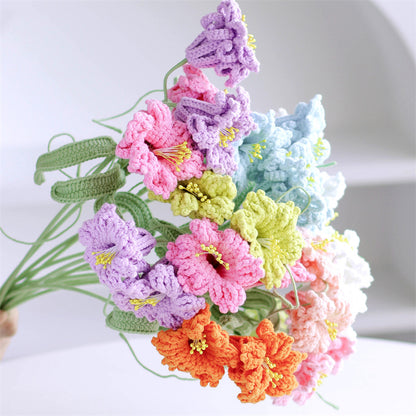 Handmade Crochet Daffodil Bouquet – Multi-Stem Knitted Yarn Flowers for Home Decor & Gifts