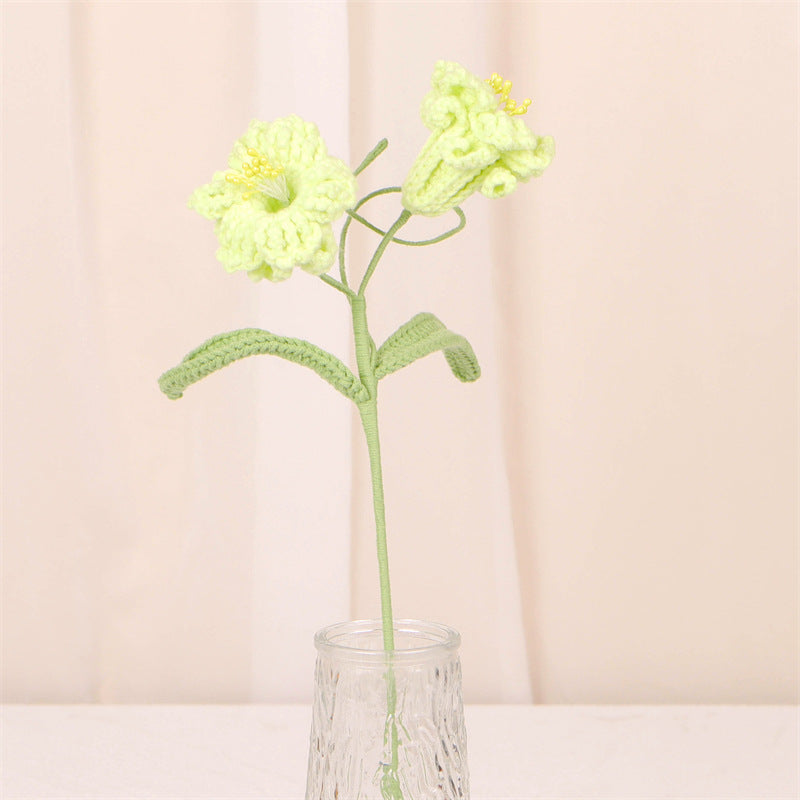 Handmade Crochet Daffodil Bouquet – Multi-Stem Knitted Yarn Flowers for Home Decor & Gifts