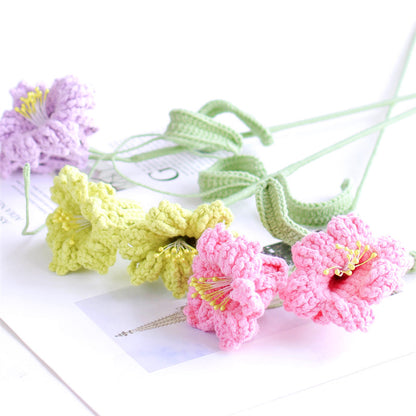 Handmade Crochet Daffodil Bouquet – Multi-Stem Knitted Yarn Flowers for Home Decor & Gifts