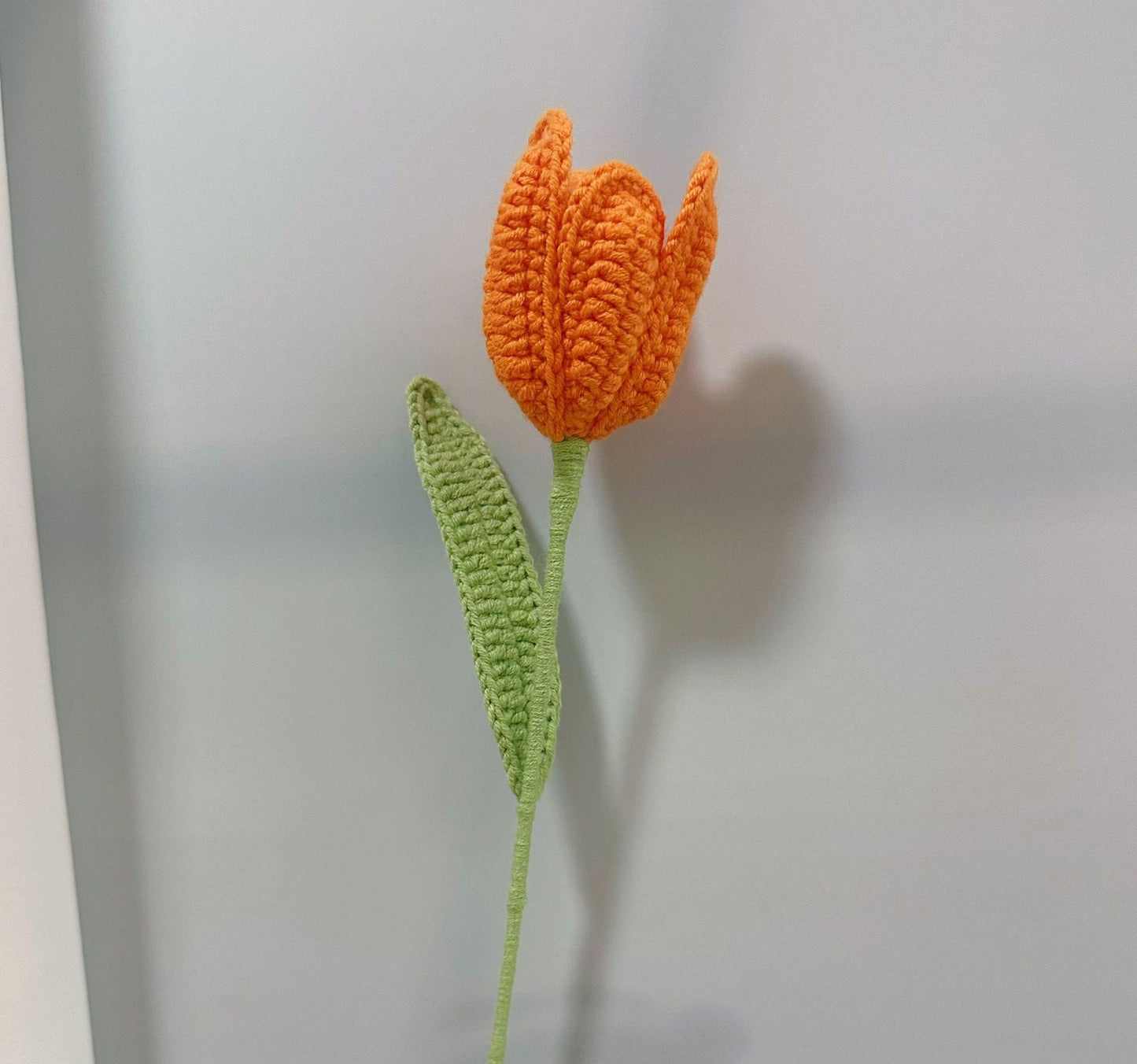 Handmade Crochet Petal Tulip Bouquet – Knitted Yarn Potted Flowers for Home Decor & Gifts