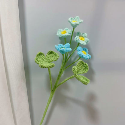 Handmade Crochet Oxalis Bouquet – Knitted Yarn Flowers for Home Decor & Gifts