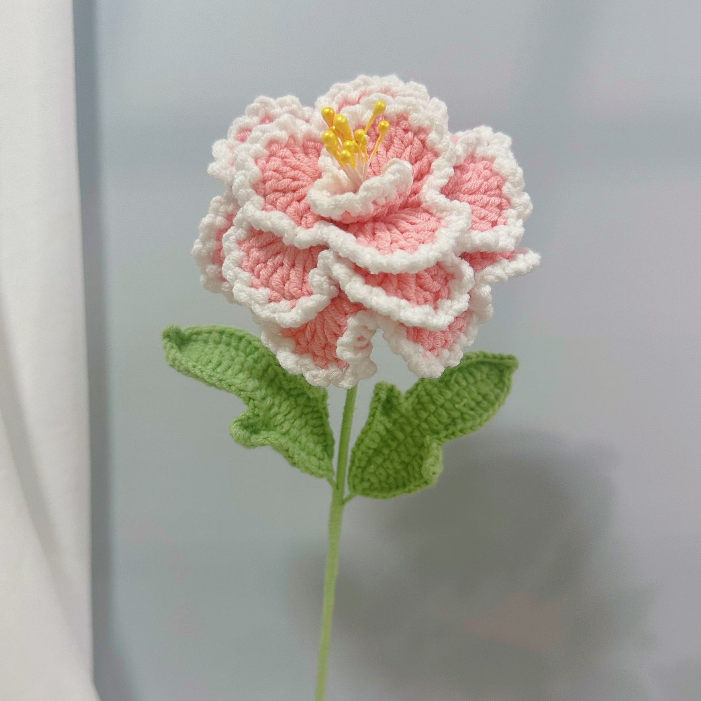 Handmade Crochet Peony Bouquet – Creative Knitted Yarn Flowers for Gifts & Home Decor