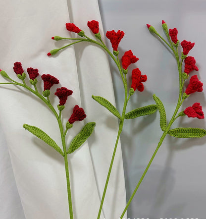 Handmade Crochet Freesia Bouquet – Knitted Yarn Flowers for Gifts & Home Decor