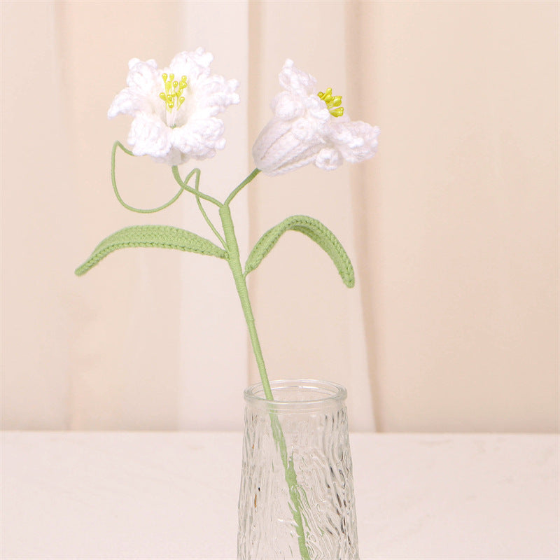 Handmade Crochet Daffodil Bouquet – Multi-Stem Knitted Yarn Flowers for Home Decor & Gifts