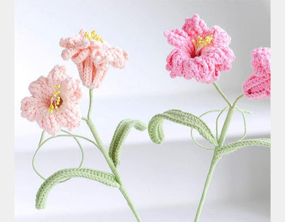 Handmade Crochet Daffodil Bouquet – Multi-Stem Knitted Yarn Flowers for Home Decor & Gifts