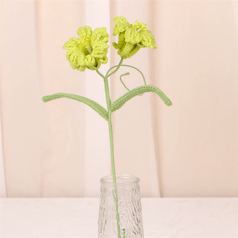 Handmade Crochet Daffodil Bouquet – Multi-Stem Knitted Yarn Flowers for Home Decor & Gifts