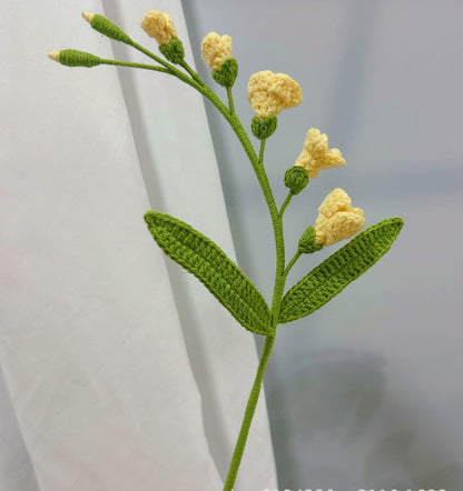 Handmade Crochet Freesia Bouquet – Knitted Yarn Flowers for Gifts & Home Decor
