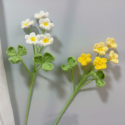 Handmade Crochet Oxalis Bouquet – Knitted Yarn Flowers for Home Decor & Gifts
