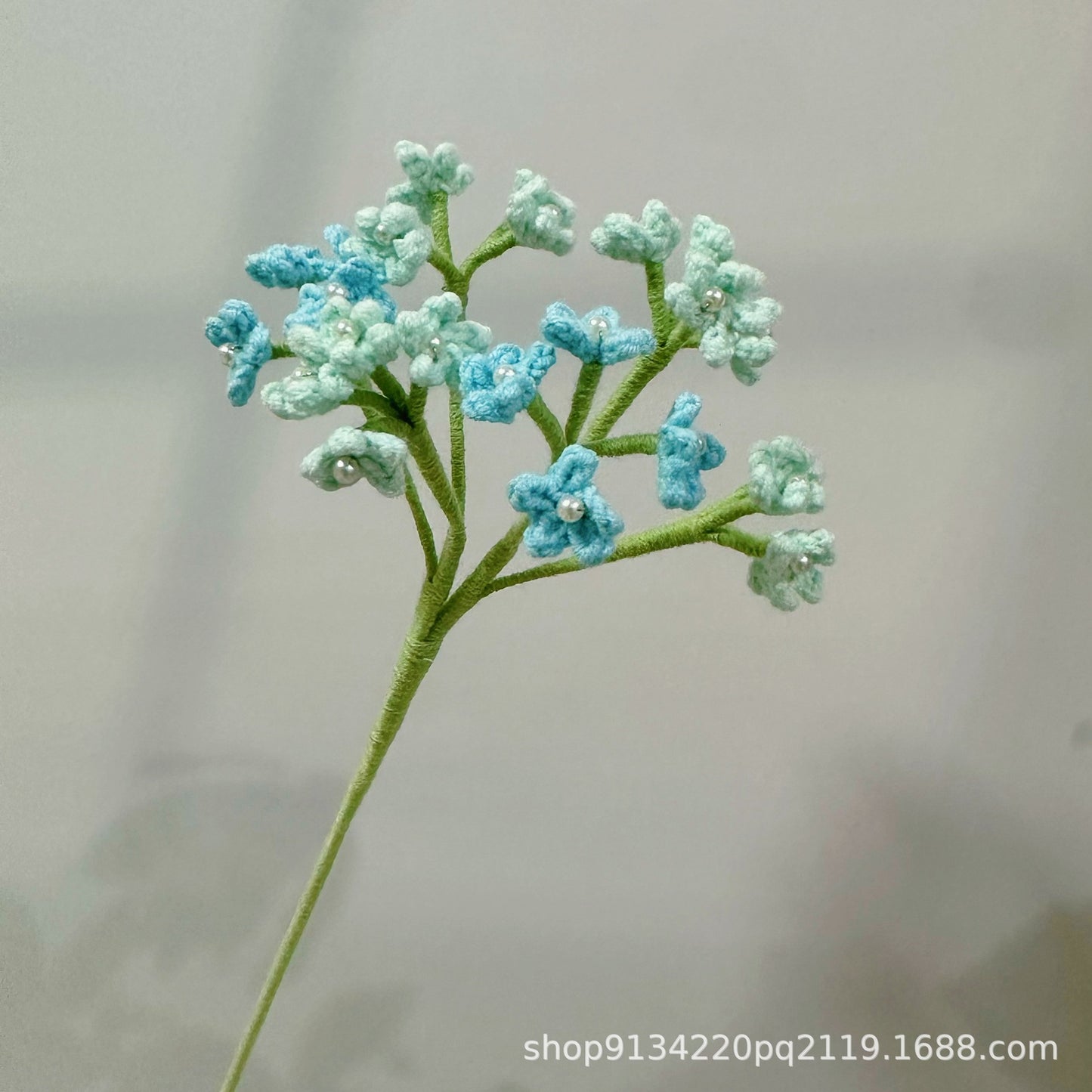 Handmade Crochet Baby’s Breath Bouquet – Knitted Yarn Floral Filler for Gifts & Home Decor