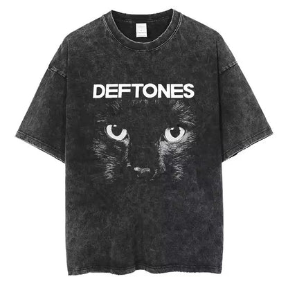 Retro Limited Edition Black Cat Deftones T-Shirt