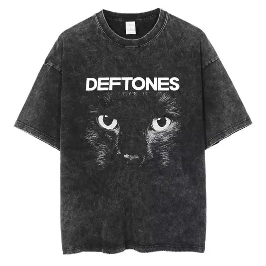 Retro Limited Edition Black Cat Deftones T-Shirt