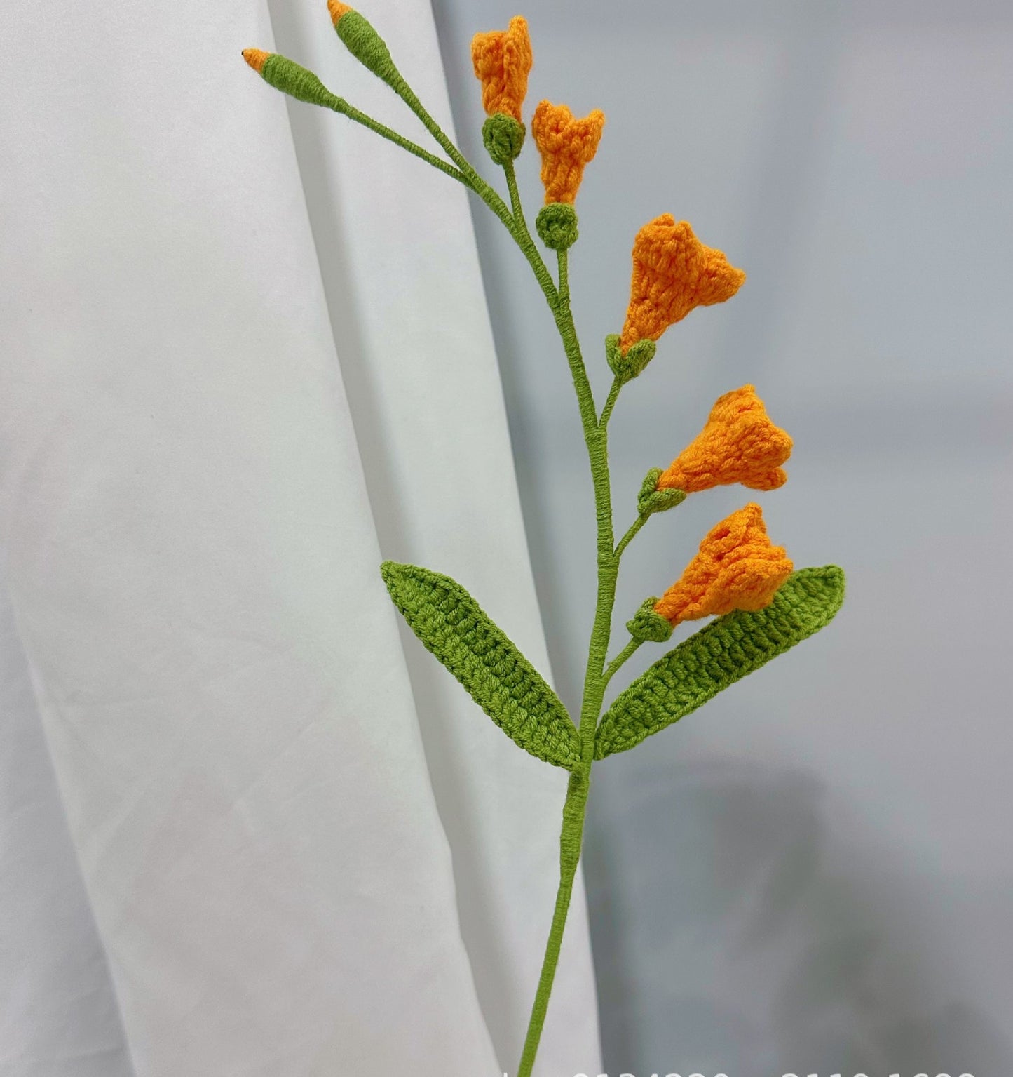 Handmade Crochet Freesia Bouquet – Knitted Yarn Flowers for Gifts & Home Decor