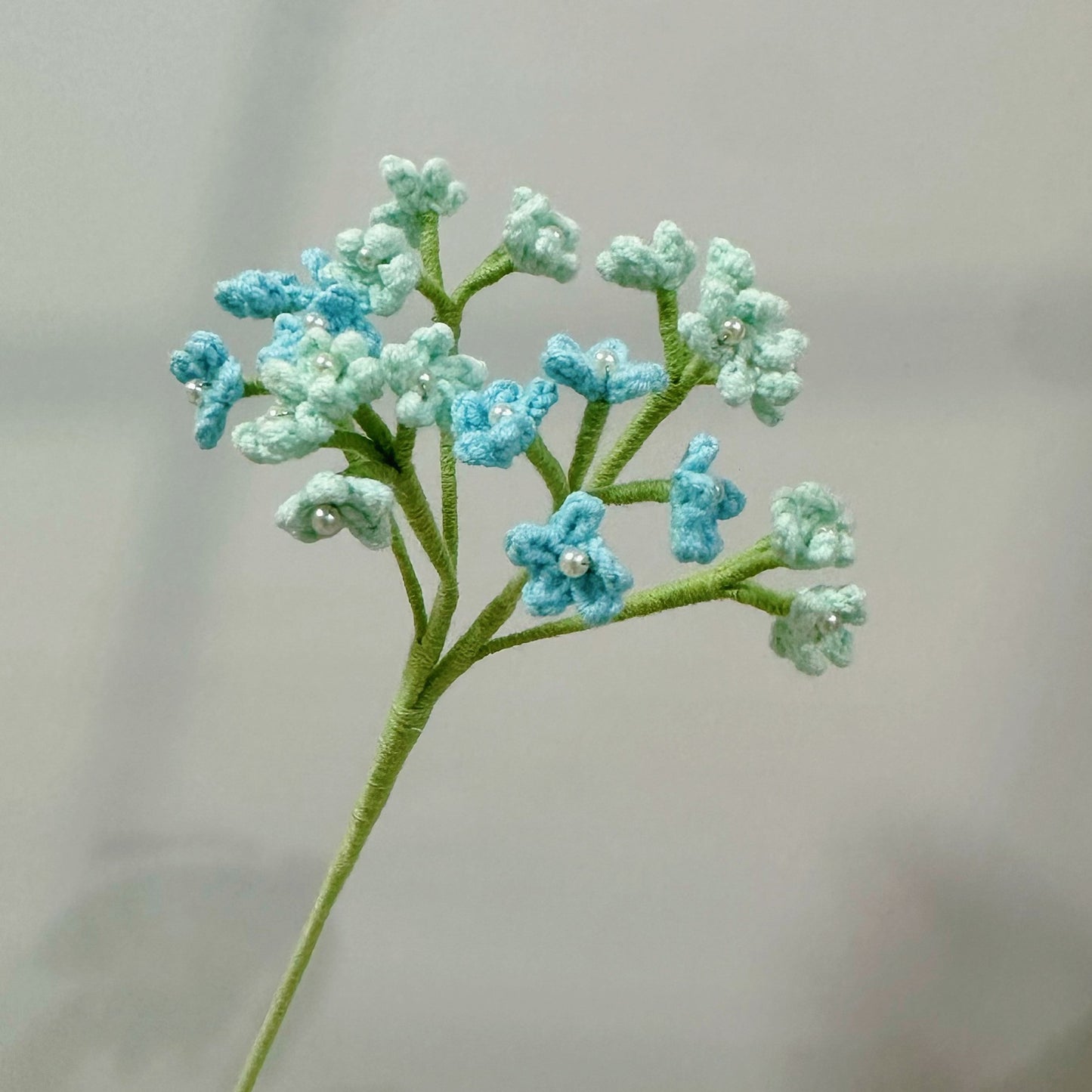 Handmade Crochet Baby’s Breath Bouquet – Knitted Yarn Floral Filler for Gifts & Home Decor