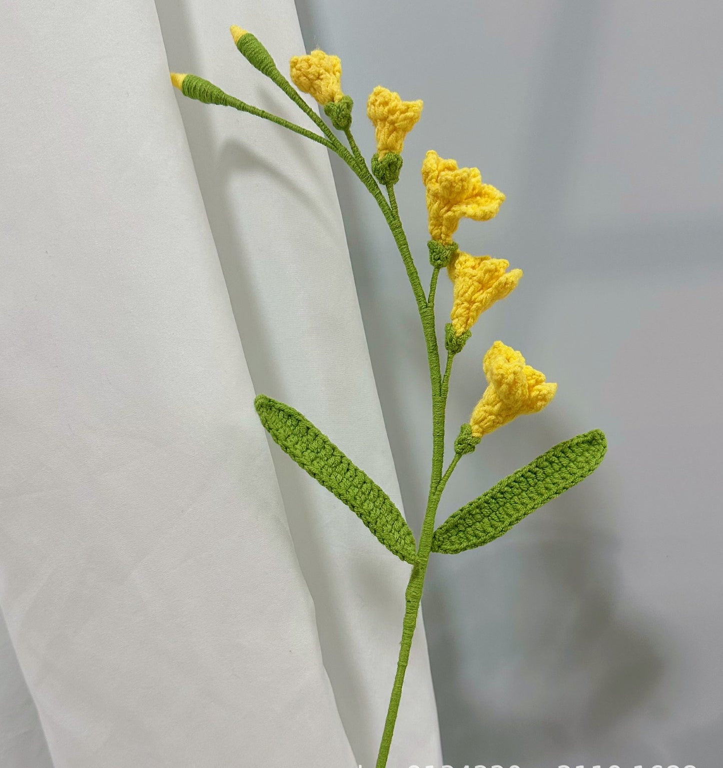 Handmade Crochet Freesia Bouquet – Knitted Yarn Flowers for Gifts & Home Decor