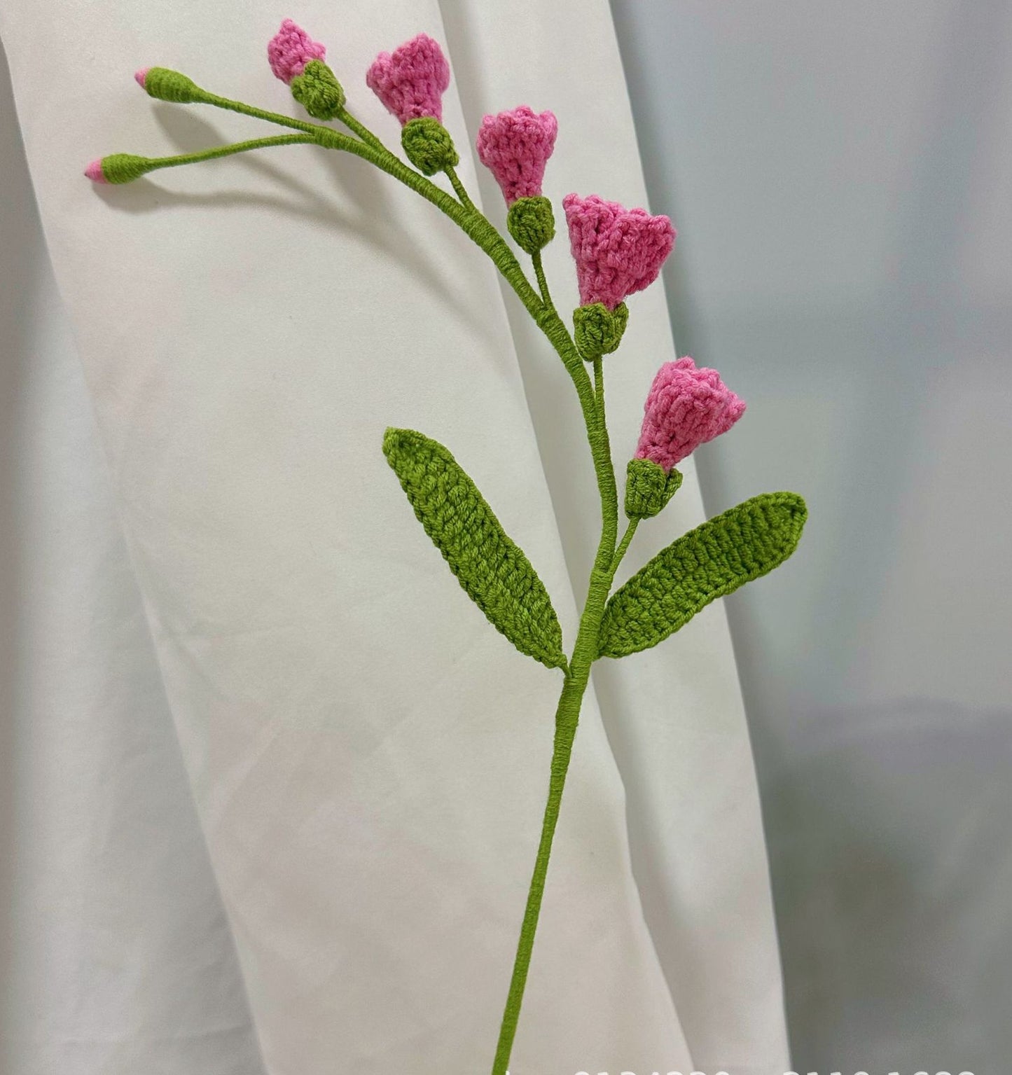 Handmade Crochet Freesia Bouquet – Knitted Yarn Flowers for Gifts & Home Decor