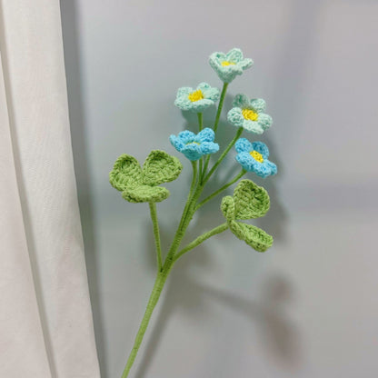 Handmade Crochet Oxalis Bouquet – Knitted Yarn Flowers for Home Decor & Gifts