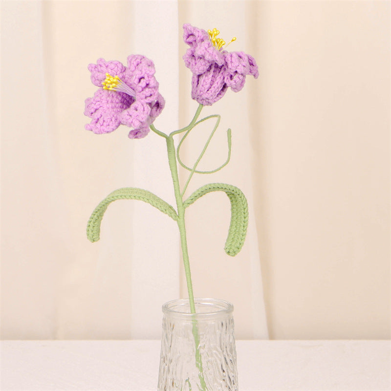 Handmade Crochet Daffodil Bouquet – Multi-Stem Knitted Yarn Flowers for Home Decor & Gifts