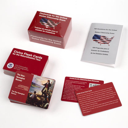 U.S. Citizenship Test Flash Cards (English/Spanish)