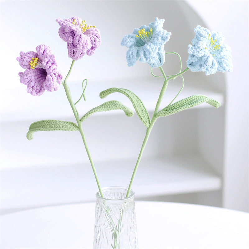 Handmade Crochet Daffodil Bouquet – Multi-Stem Knitted Yarn Flowers for Home Decor & Gifts