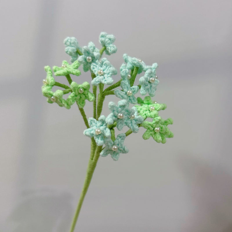 Handmade Crochet Baby’s Breath Bouquet – Knitted Yarn Floral Filler for Gifts & Home Decor