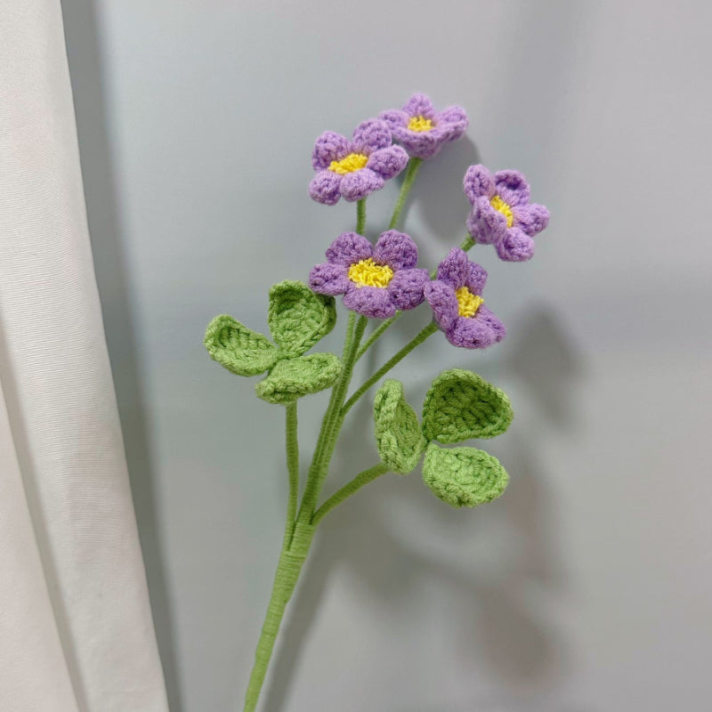 Handmade Crochet Oxalis Bouquet – Knitted Yarn Flowers for Home Decor & Gifts